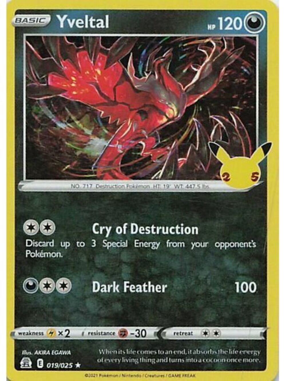 Pokemon TCG 2021 Yveltal NM CLB